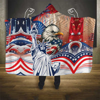 United States Fourth Of July Hooded Blanket Eagle Dead With American Flag