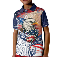 United States Fourth Of July Kid Polo Shirt Eagle Dead With American Flag