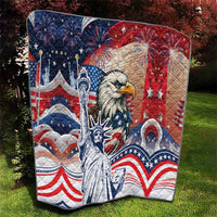 United States Fourth Of July Quilt Eagle Dead With American Flag