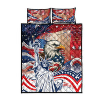 United States Fourth Of July Quilt Bed Set Eagle Dead With American Flag