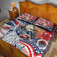 United States Fourth Of July Quilt Bed Set Eagle Dead With American Flag