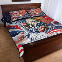 United States Fourth Of July Quilt Bed Set Eagle Dead With American Flag