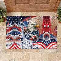 United States Fourth Of July Rubber Doormat Eagle Dead With American Flag