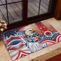 United States Fourth Of July Rubber Doormat Eagle Dead With American Flag
