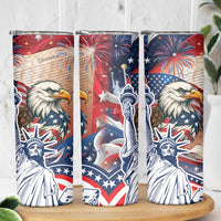 United States Fourth Of July Skinny Tumbler Eagle Dead With American Flag