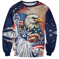 United States Fourth Of July Sweatshirt Eagle Dead With American Flag