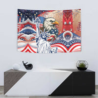 United States Fourth Of July Tapestry Eagle Dead With American Flag