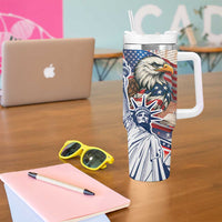 United States Fourth Of July Tumbler With Handle Eagle Dead With American Flag