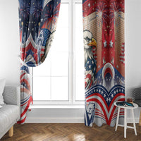 United States Fourth Of July Window Curtain Eagle Dead With American Flag