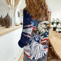 United States Fourth Of July Women Casual Shirt Eagle Dead With American Flag