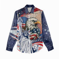 United States Fourth Of July Women Casual Shirt Eagle Dead With American Flag