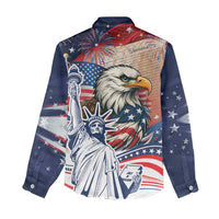 United States Fourth Of July Women Casual Shirt Eagle Dead With American Flag