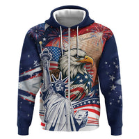 United States Fourth Of July Zip Hoodie Eagle Dead With American Flag