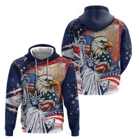 United States Fourth Of July Zip Hoodie Eagle Dead With American Flag