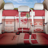Danish National Flag Day Back Car Seat Cover Coat Of Arms With Map