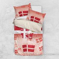 Danish National Flag Day Bedding Set Coat Of Arms With Map