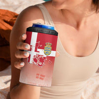 Danish National Flag Day 4 in 1 Can Cooler Tumbler Coat Of Arms With Map