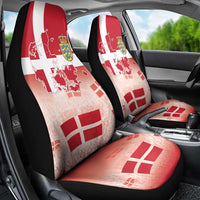 Danish National Flag Day Car Seat Cover Coat Of Arms With Map