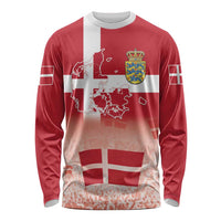 Danish National Flag Day Long Sleeve Shirt Coat Of Arms With Map
