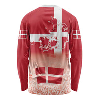 Danish National Flag Day Long Sleeve Shirt Coat Of Arms With Map
