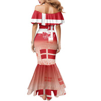 Danish National Flag Day Mermaid Dress Coat Of Arms With Map