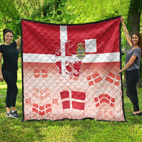 Danish National Flag Day Quilt Coat Of Arms With Map