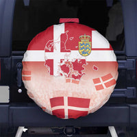 Danish National Flag Day Spare Tire Cover Coat Of Arms With Map