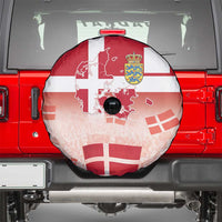 Danish National Flag Day Spare Tire Cover Coat Of Arms With Map