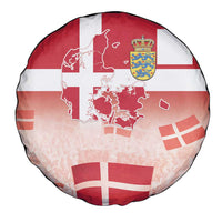 Danish National Flag Day Spare Tire Cover Coat Of Arms With Map