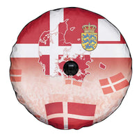 Danish National Flag Day Spare Tire Cover Coat Of Arms With Map
