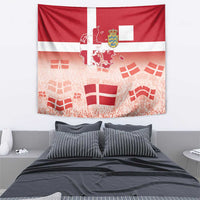 Danish National Flag Day Tapestry Coat Of Arms With Map