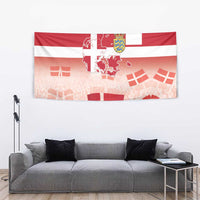 Danish National Flag Day Tapestry Coat Of Arms With Map