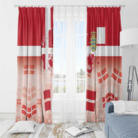 Danish National Flag Day Window Curtain Coat Of Arms With Map
