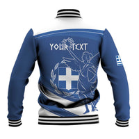 Personalized National Greek Flag Day Baseball Jacket Elliniki Dimokratia