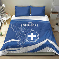 Personalized National Greek Flag Day Bedding Set Elliniki Dimokratia