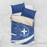 Personalized National Greek Flag Day Bedding Set Elliniki Dimokratia