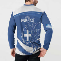 Personalized National Greek Flag Day Button Sweatshirt Elliniki Dimokratia