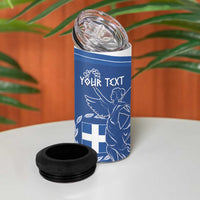 Personalized National Greek Flag Day 4 in 1 Can Cooler Tumbler Elliniki Dimokratia
