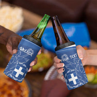 Personalized National Greek Flag Day 4 in 1 Can Cooler Tumbler Elliniki Dimokratia