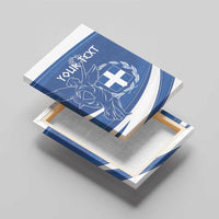 Personalized National Greek Flag Day Canvas Wall Art Elliniki Dimokratia