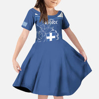Personalized National Greek Flag Day Family Matching Mermaid Dress and Hawaiian Shirt Elliniki Dimokratia