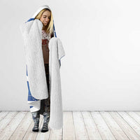 Personalized National Greek Flag Day Hooded Blanket Elliniki Dimokratia
