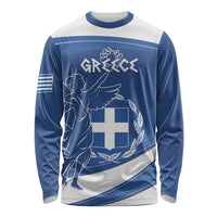 Personalized National Greek Flag Day Long Sleeve Shirt Elliniki Dimokratia