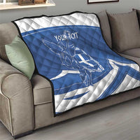 Personalized National Greek Flag Day Quilt Elliniki Dimokratia