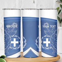 Personalized National Greek Flag Day Skinny Tumbler Elliniki Dimokratia