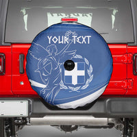 Personalized National Greek Flag Day Spare Tire Cover Elliniki Dimokratia