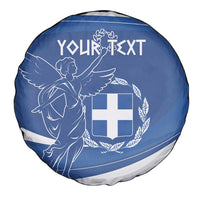 Personalized National Greek Flag Day Spare Tire Cover Elliniki Dimokratia