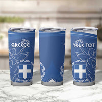 Personalized National Greek Flag Day Tumbler Cup Elliniki Dimokratia