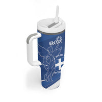 Personalized National Greek Flag Day Tumbler With Handle Elliniki Dimokratia