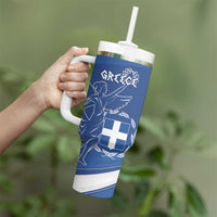 Personalized National Greek Flag Day Tumbler With Handle Elliniki Dimokratia